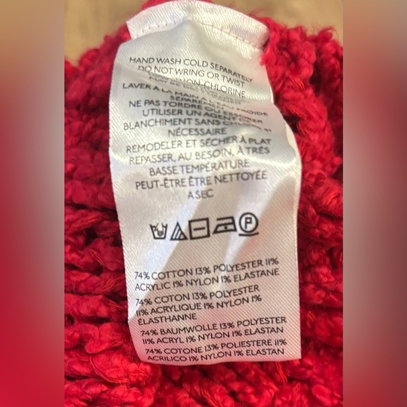 Pilcro Anthropologie Sailcloth Hooded Sweater – Raspberry Red, Size XS - Picture 7 of 7